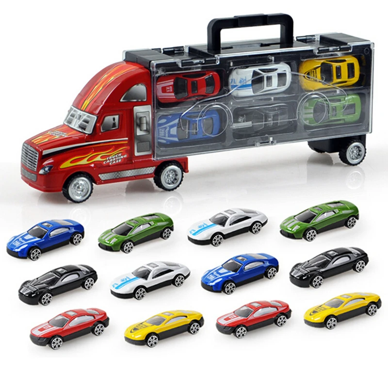 Lowest Price 2016 New Brand Dibang Portable Plastic Container Truck 12pcs/lot 1:43 Alloy Car Model Toys Metal Cars Children Birthday Gift Lowest Price 2016 New Brand Dibang Portable Plastic Container Truck 12pcs/lot 1:43 Alloy Car Model Toys Metal Cars Children Birthday Gift