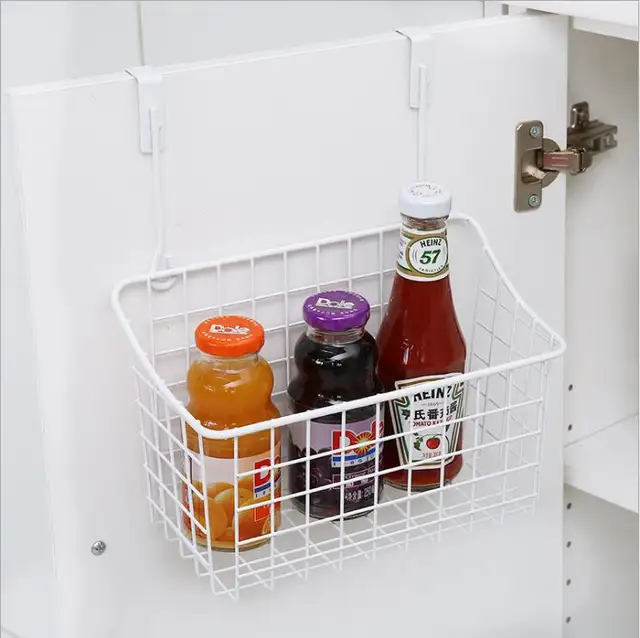 Simple Metal Hanging Basket Iron Rack Cabinet Door Storage Shelves Simple Metal Hanging Basket Iron Rack Cabinet Door Storage Shelves Kitchen E Single Shelf Save Organizer Holder