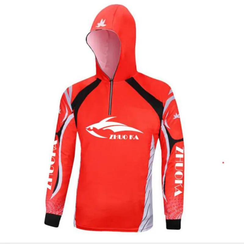 New Outdoor sport mens fishing clothes breathable quick dry Anti UV 40+ Anti-mosquit long sleeve hooded women fishing Shirts