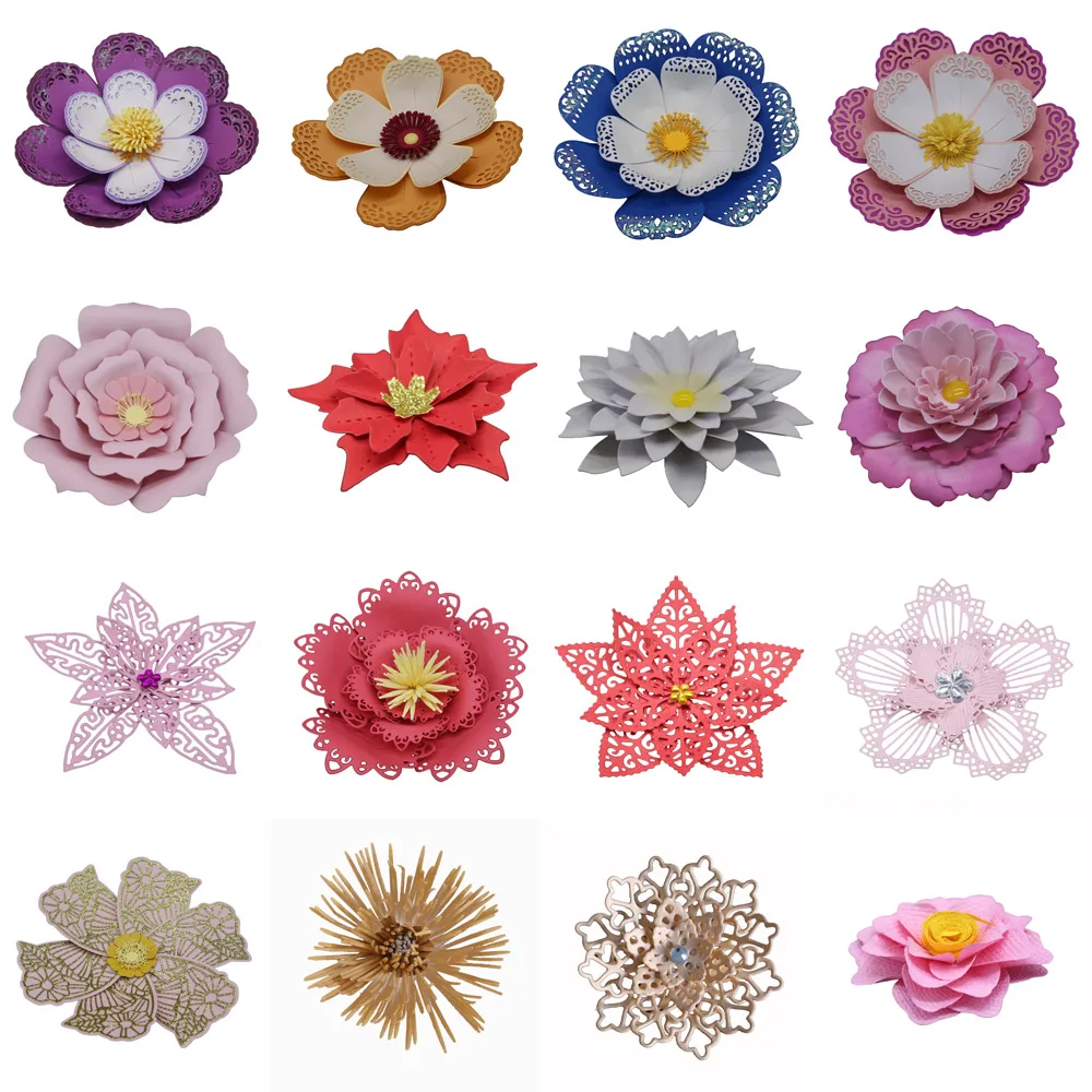 

Cutting Dies 3d Flowers Set Metal Stencil And Stamps For DIY Scrapbooking Paper Cards Die Cuts Photo Album Making New 2019