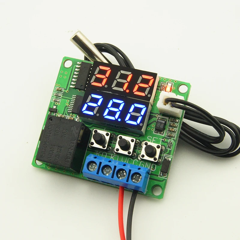 

-50~120C DC 12V Mini Thermostat Regulator Digital Temperature Controller for Incubator Temperature Control Switch Plate