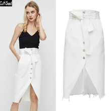 Cultiseed женское Европейское летнее джинсовое платье, женские однобортные офисные вечерние джинсовые юбки с бантом, юбка с поясом