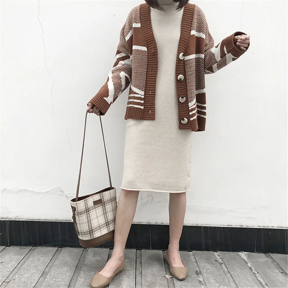 Autumn-Winter Knitted Solid Basic Long Dress 2018 Sexy Bodycon Sweater Dress Long Sleeve All Match Dresses Vestido Z9131 (25)