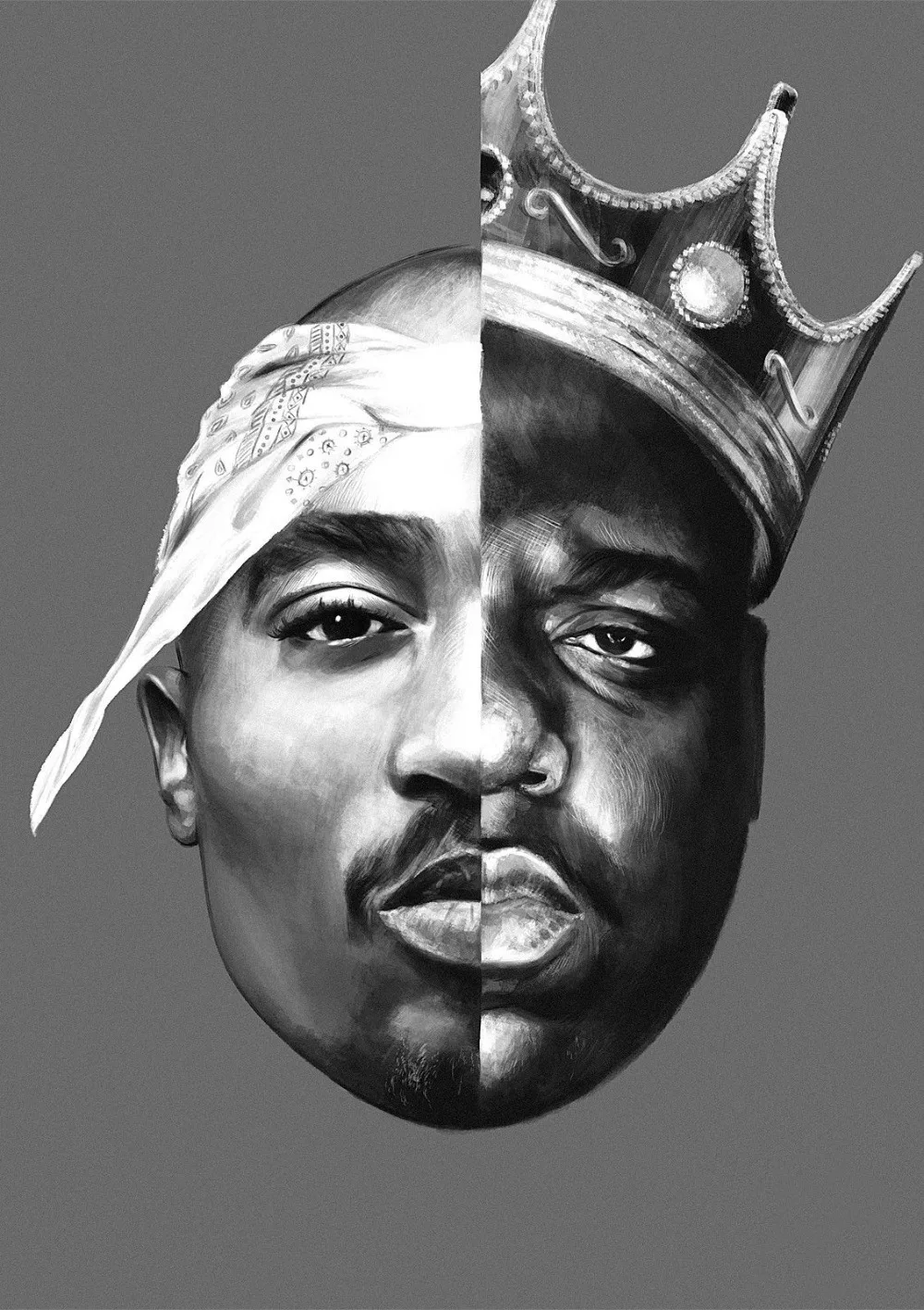 Шелковый постер 24x36 дюймов Tupac Shakur Biggie Smalls | Дом и сад