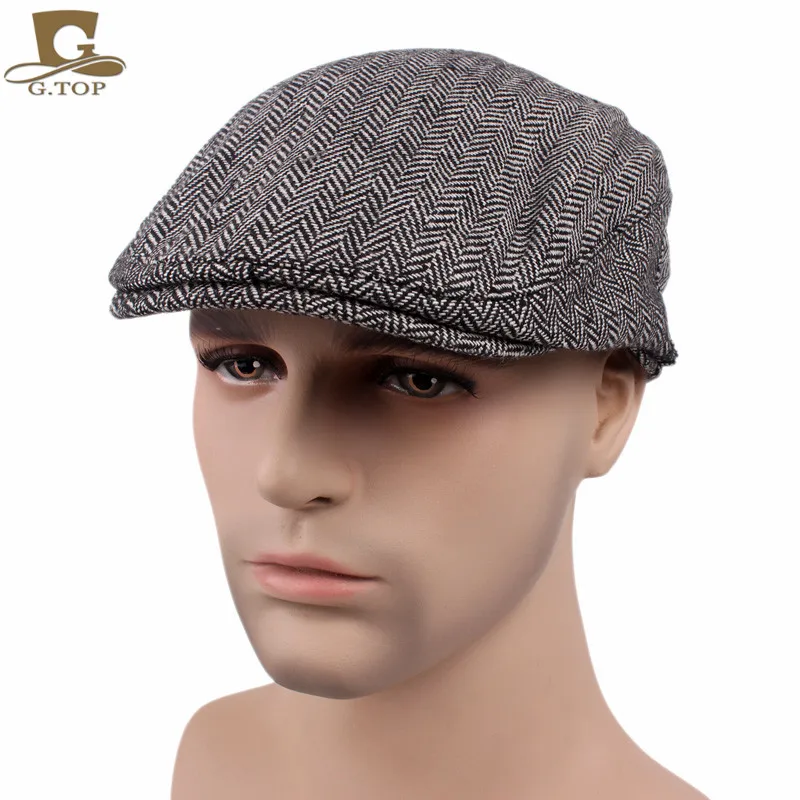 New Vintage Duckbill Driving Flat Lvy Beret Cap Cotton Newsboy Peaked