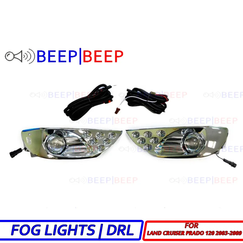 

For Toyota Land Cruiser Prado 120 2003-2009 fog lights fog lamp assembly lighthalogen car styling decoration accessories