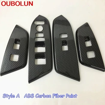 

4pcs For HONDA CRV CR-V 2017 2018 Interior Window Glass Panel Armrest Lift Switch Button Trim Frame Molding Trim