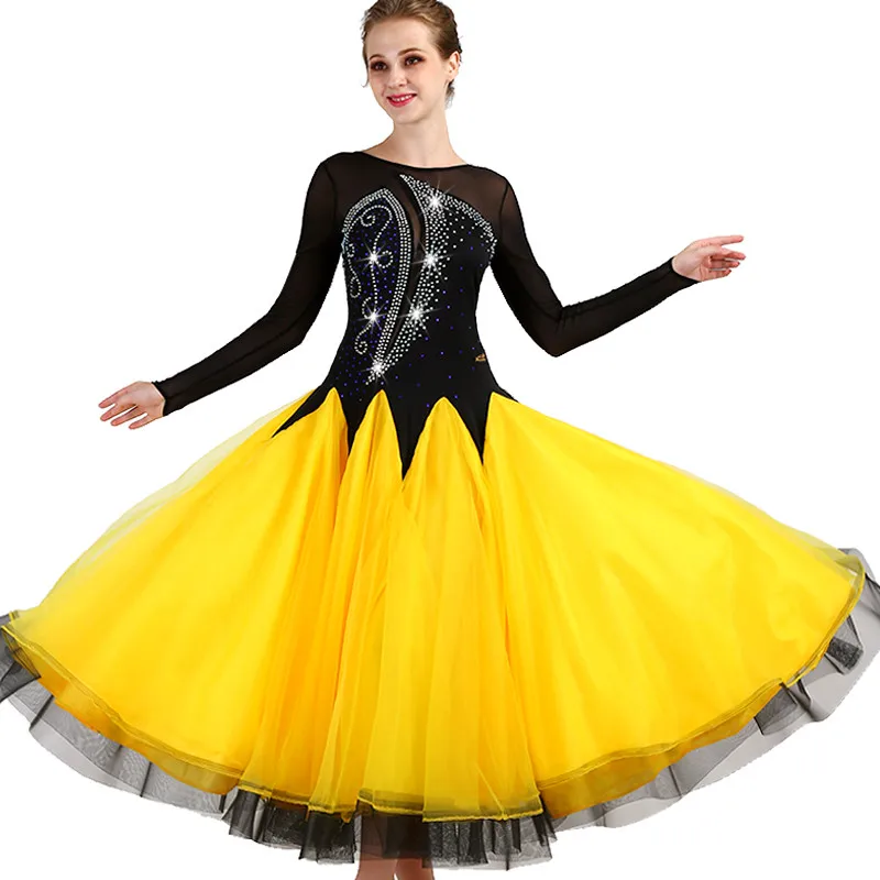 Настраиваемый размер платья для конкурса бальных танцев стандартное бальное платье для женщин вальс стандартные танцевальные платья - Цвет: see chart