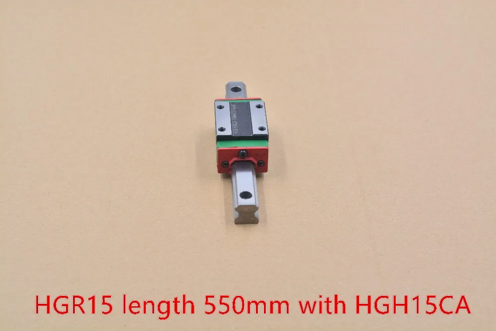 

HGR15 linear guide width 15mm length 550mm with HGH15CA linear motion slide rail  for cnc xyz axis 1pcs