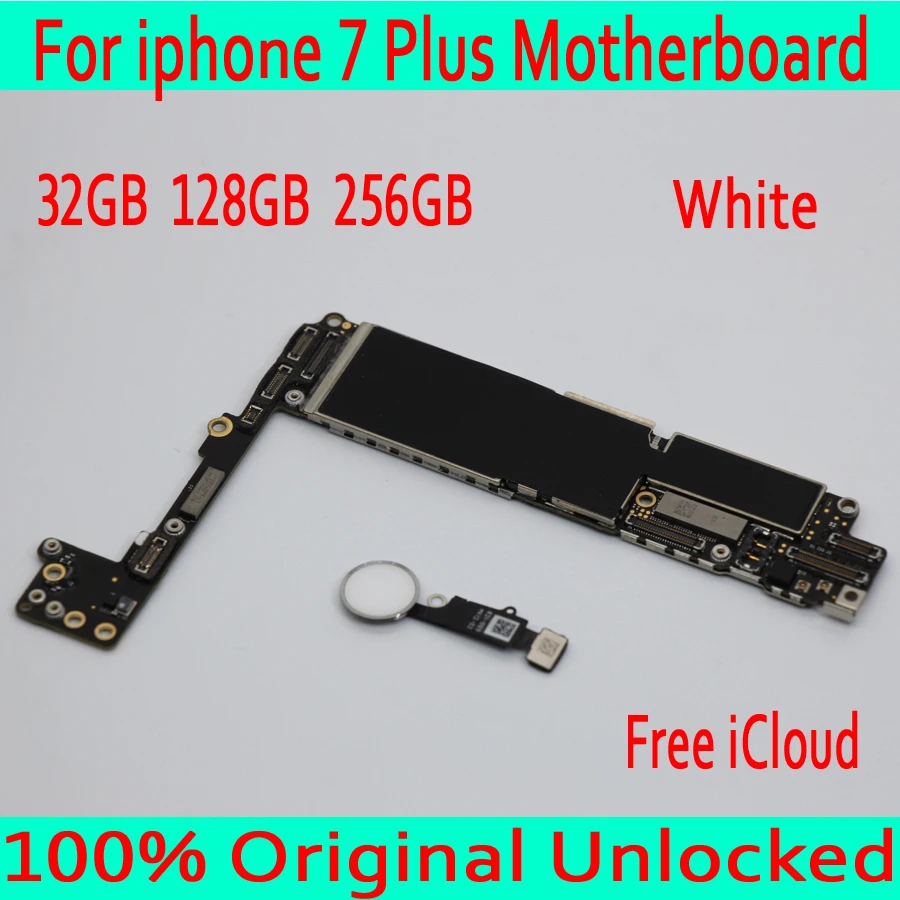 

Free Shipping with Touch ID for iphone 7 Plus Motherboard with Free iCloud,Original unlocked for iphone 7 Plus Mainboard,White