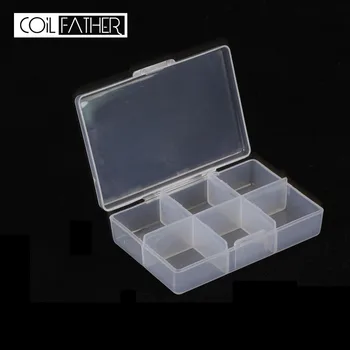 

Coil Father 6 Plastic Slots Eco-Friendly Household Square Shaped Storage Box Case for Vape Coil Heating Wire Accessories