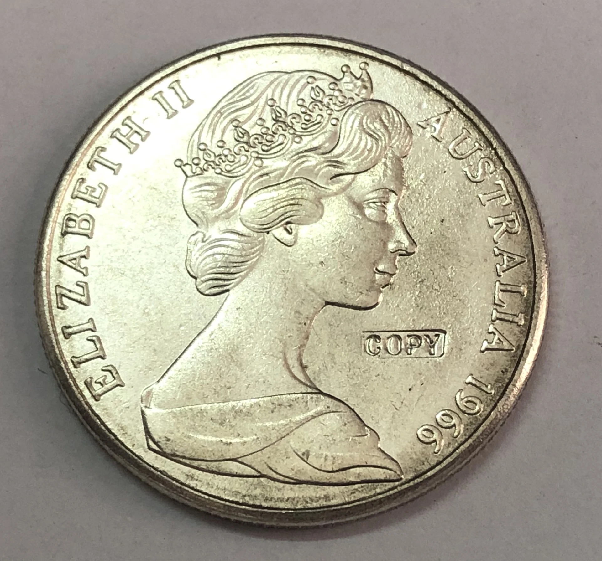 1966 Австралия 50 центов Elizabeth II 2 й портрет круглый тип|Безвалютные монеты| |