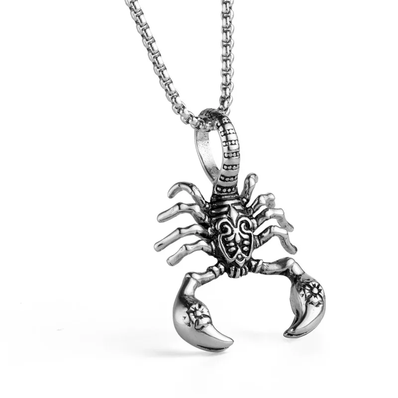 

Stainless steel chain Necklaces for men Scorpion Pendant scorpio Insect Pendant Stainless steel necklaces men's Jewelry N010697