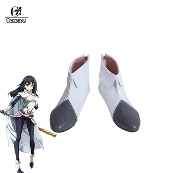 

ROLECOS Anime Tensei Shitara Slime Datta Ken Cosplay Shoes Shizue Izawa Cosplay White High Shoes for Women Cosplay Shoes