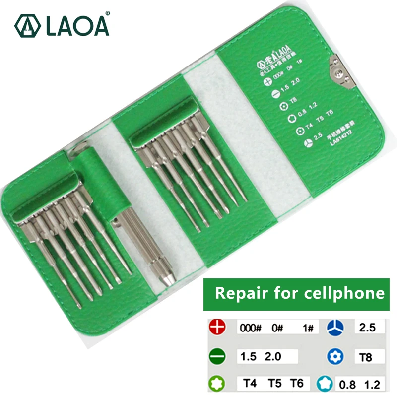 LAOA precision screwdriver material S2 12 in 1 multifunction high quality repair for Cellphone Clock Laptop LAOA precision screwdriver material S2 12 in 1 multifunction high quality repair for Cellphone Clock Laptop
