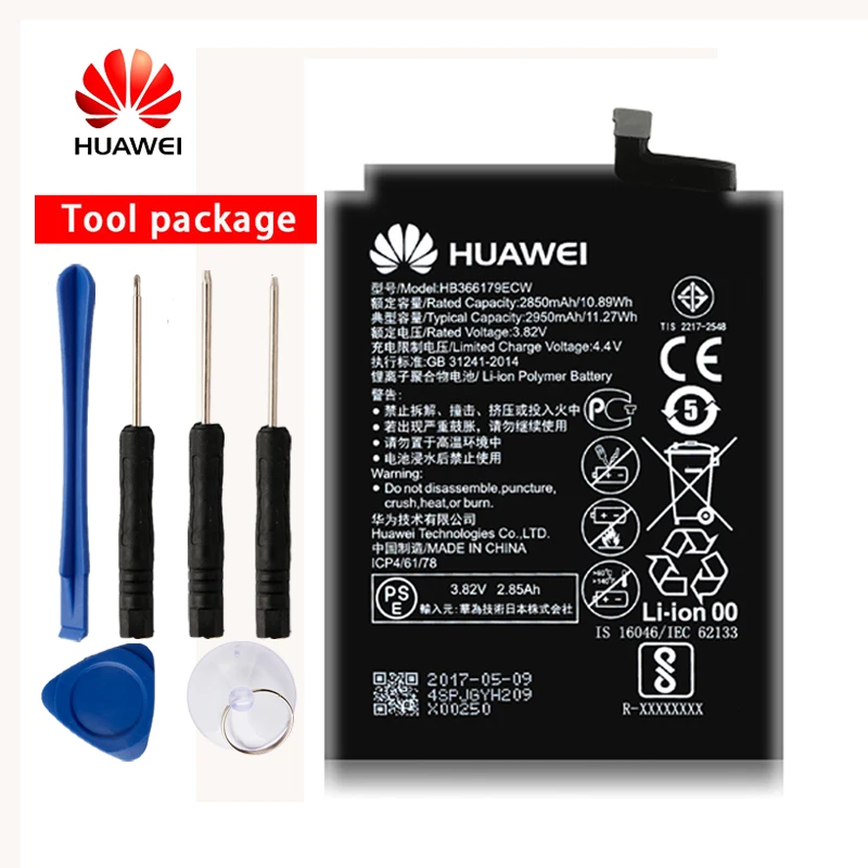 

Original Huawei Nova 2 battery For Huawei Nova 2 II PIC-AL00 TL00 2950mAh HB366179ECW