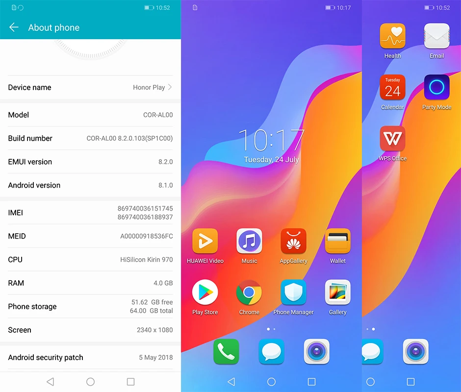 Оригинал Honor Play 4G 64G 6 3 дюйма Восьмиядерный поддержка OTA обновление игровой