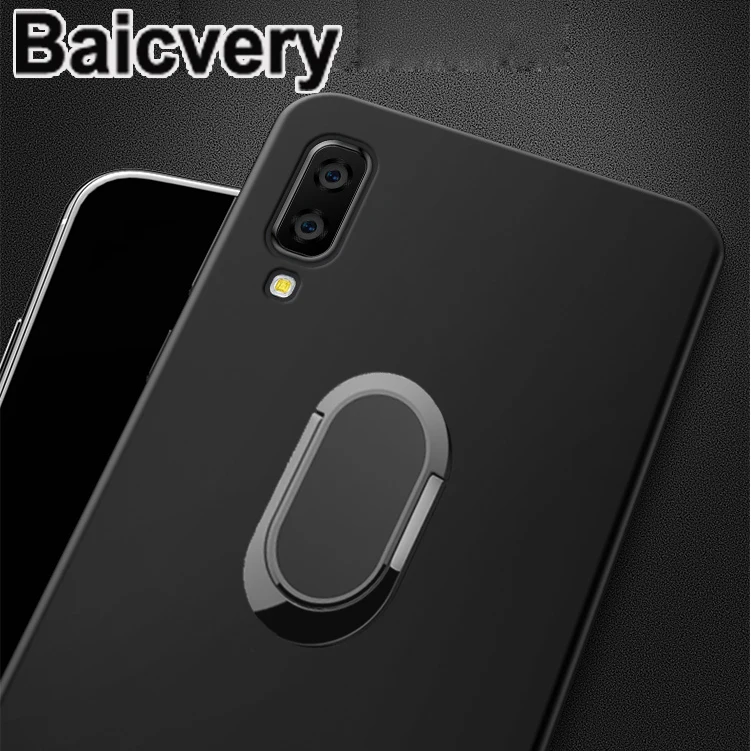Силиконовый мягкий чехол с магнитным кольцом для Samsung Galaxy A7 2018 A750F A750 SM A 7 на
