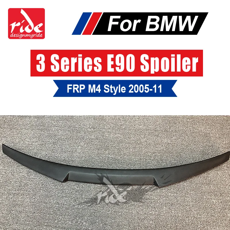 

E90 Tail Spoiler Wing FRP Unpainted AEM4 style For bmw E90 316i 318i 320i 323i 325i rear Performance trunk wings spoiler 2005-11