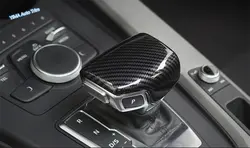 Lapetus углеродного волокна Цвет стайлинга автомобилей принт Шестерни Цельнокройное ручка переключения передач крышка литья Накладка для Audi