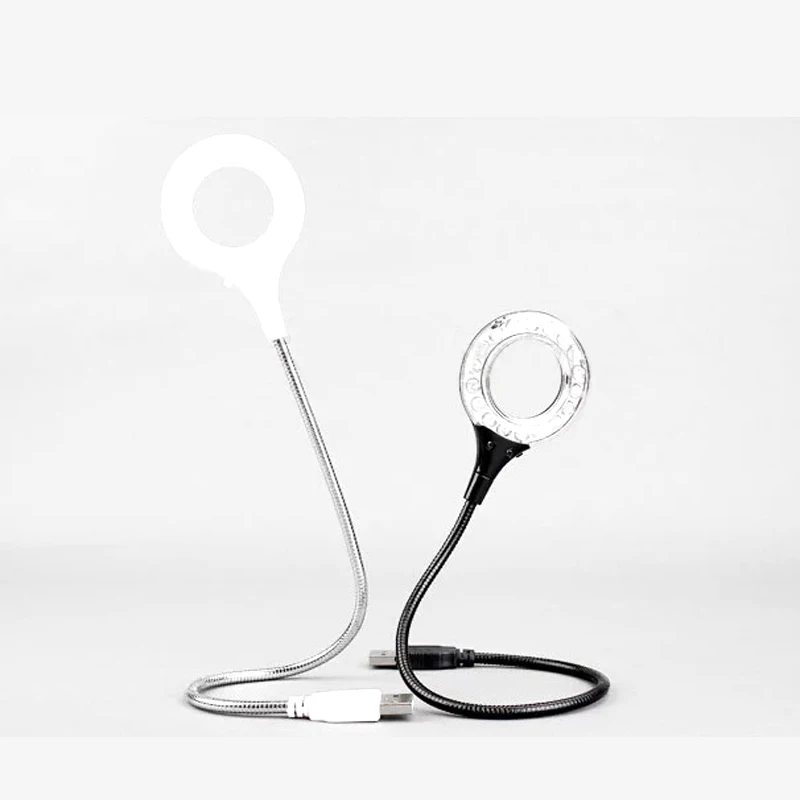 

18 LED Portable Adjustable USB LED Desk Table Lamp Light Student Lamp Book Light Read Working Lamp With 4X Magnifying Glass