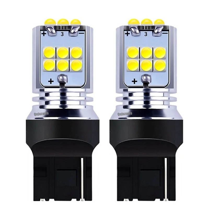 

2PCS T20 7440 W21W WY21W Super Bright Cree Chips LED Car Brake Bulb Auto Backup Reverse Lamp Daytime Running Light Turn Signals