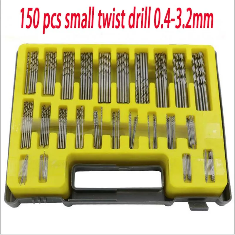 

NEW150 Pcs Mini twist drill Bit Kit 0.4mm-3.2mmHSS Micro Precision Twist Drill with Carry Case for Crafts Jewelry Drilling Tool