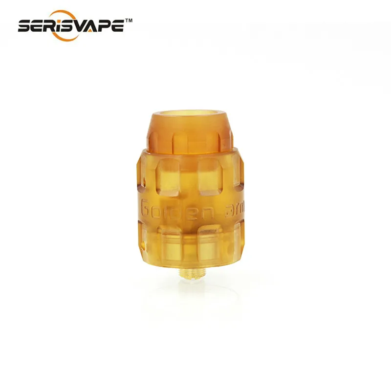 

Serisvape Golden Armor RDA with 26mm Diameter & Adjustable Bottom Airflow Design & BF Pin for Squonker MODs 7mm Deep Tank