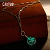 Caxybb-collar de cristal luminoso, joyería creativa que brilla en la oscuridad, verde, azul, rojo y marrón ► Foto 3/6
