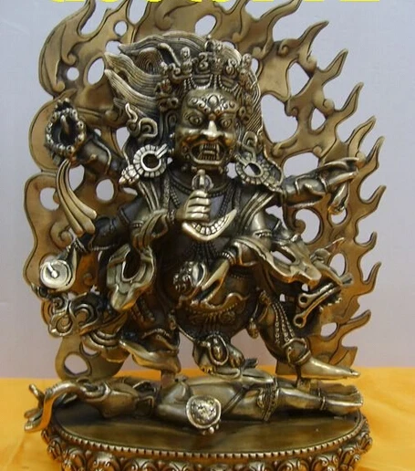 

bi001634 MAHAKALA Tibet Mongolei-Schutzherr Buddha Bronze buddha statue 28 cm