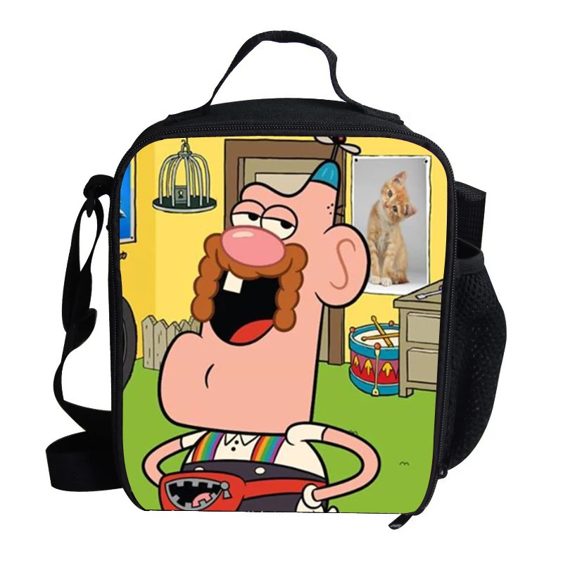 

Cute Girls Cartoon Print Bag Uncle Grandpa Insulated Cooler Bag Food Picnic Bag Outdoor For Boys Children School