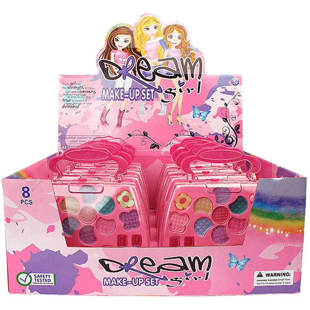 Ни один ребенок девушки моделирование туалетный столик игрушечный макияж косметика вечерние представления туалетный ящик набор