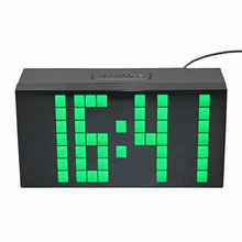 Desktop Digital Alarm Clock Countdown LED Clock 3 inch Tall Digits Large Display with Temperature Calendar Date Wall Mount