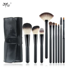 Anmor 10Pcs Makeup Brushes Make Up Brush Travel Portable Foundation Set Eyebrow Eyeshadow Soft Cosmetic Kit Pinceaux Maquillage