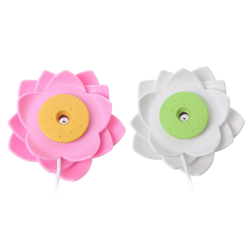 

Free_on Mini Lotus Shape Essential Diffuser USB Air Humidifier Desktop Float Mist Maker