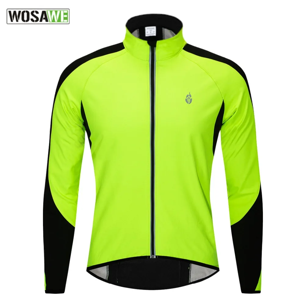 

WOSAWE Men Women Cycling Jerseys Outdoor Sport Warm Jacket Autumn Fleece Windproof Bike Coat Riding Jersey Leisure Clothes