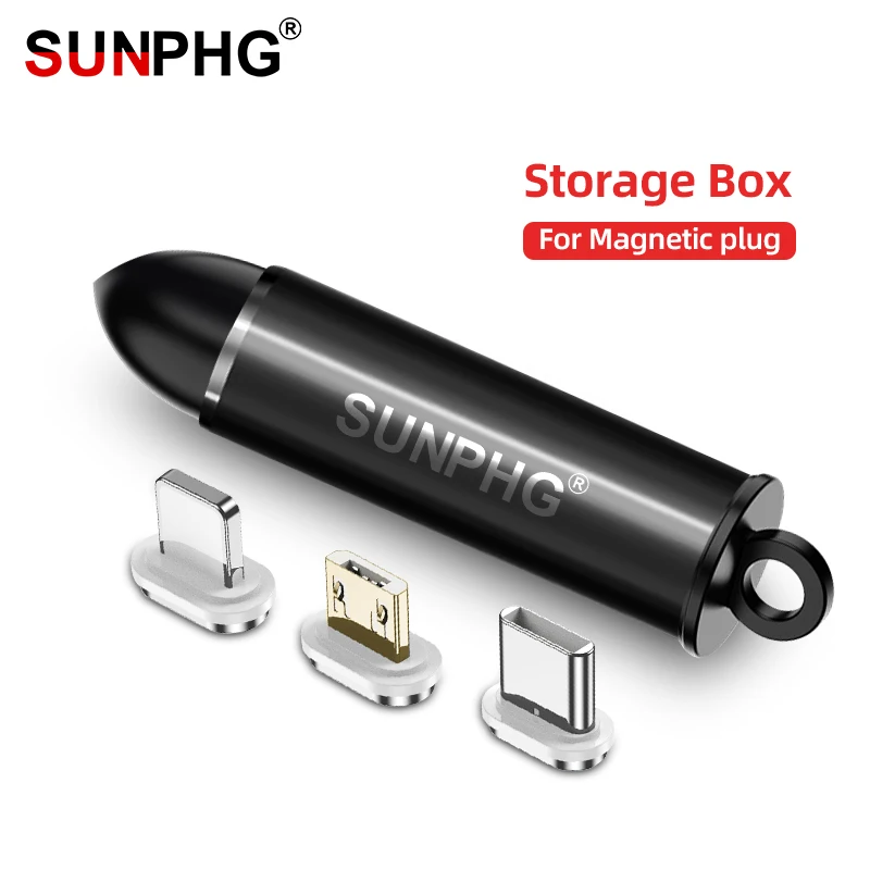 SUNPHG Magnetic Cable Connectors Portable Box Type C Micro USB C Fast Charging Adapter Mini For iPhone Microusb Type C cord plug|Phone Adapters & Converters| - AliExpress