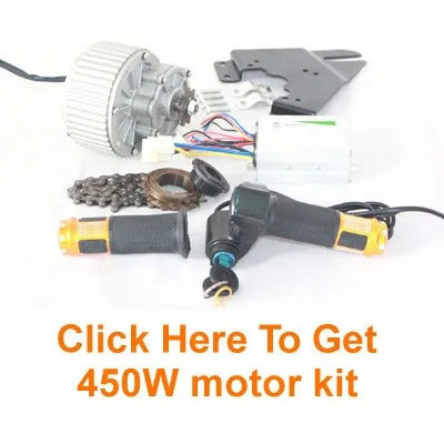 Sale 350W ELECTRIC BICYCLE ENGINE KIT INCLUDE ACCELERATOR HANDLE WITH BUTTO SWITCH & BATTERY VOLTAGE DISPLAY BRUSHED MOTOR CONTROLLER 6