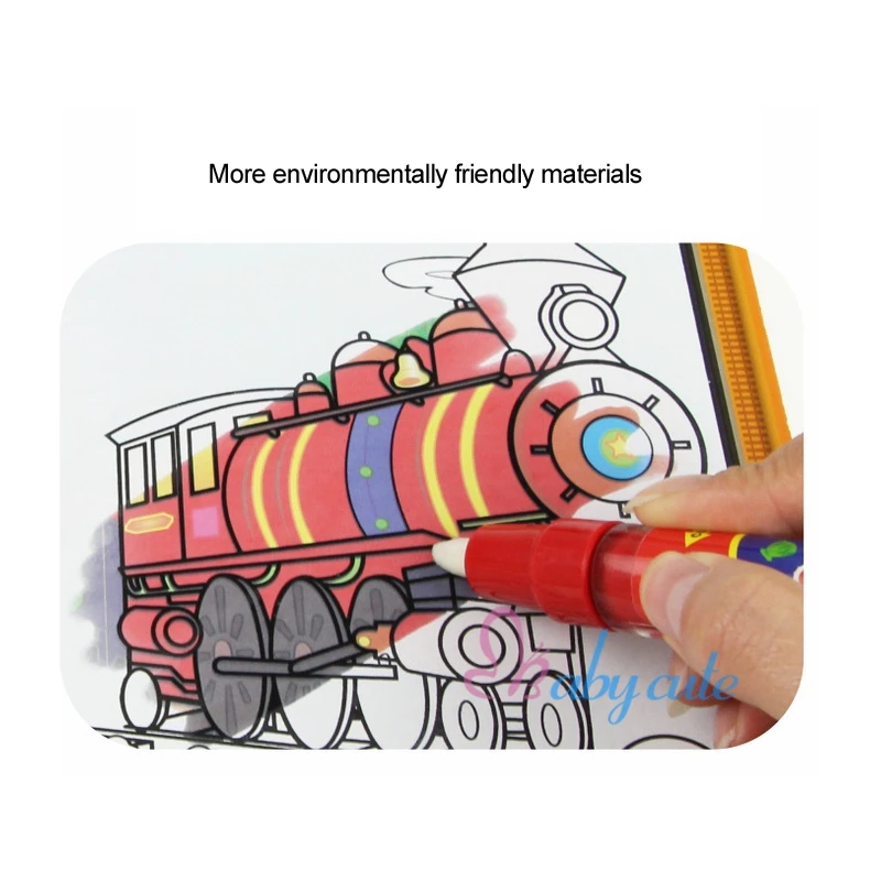 Водная игрушка для рисования раскраска книги для детская письменная доска волшебное водяное перо автомобиль поезд каракули обучающие игрушки для детей
