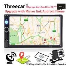 2 din GPS Navigation Autoradio Car Radio Multimedia Player font b Camera b font Bluetooth Mirrorlink
