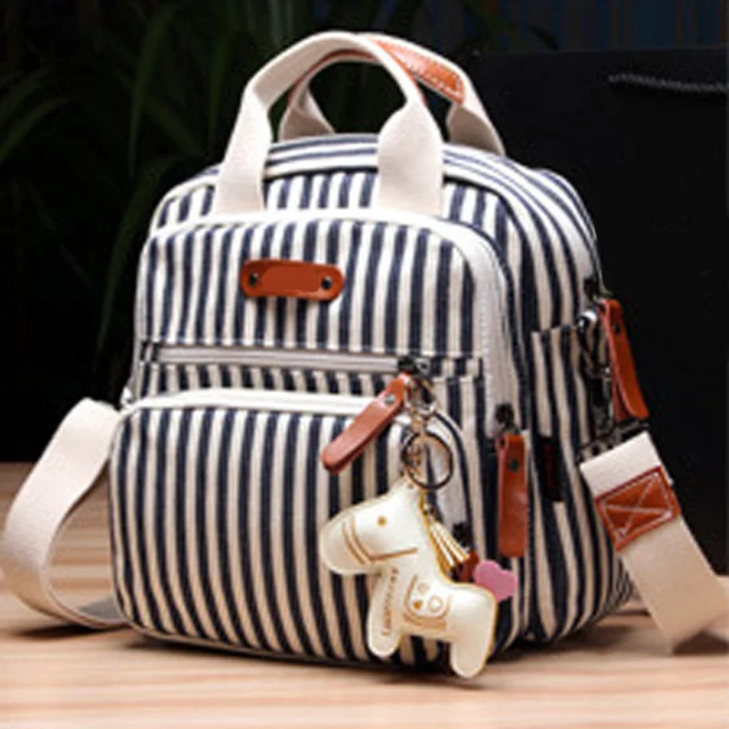 Baby Diaper Bag Canvas Mummy Large Capacity Backpack Nappy Handbag Portable Travel Maternity Women Shoulder Bag Mochila BB6016 (6)