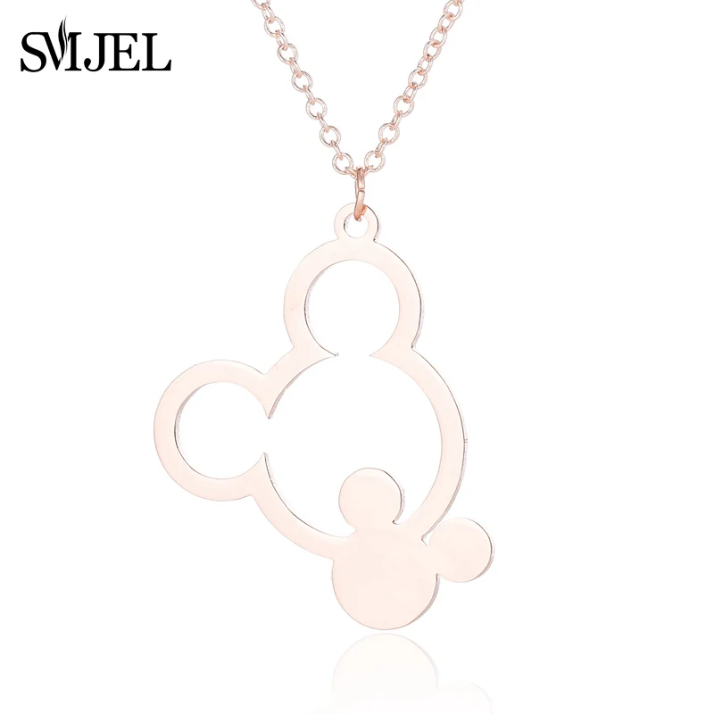 SMJEL Mini Animal Earing Mickey Earrings for Women Bijoux New Kids Earring Small Ear Studs Pendientes Cartoon Jewelry oorbellen