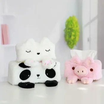 

Cartoon Plush Toy Panda Pig Rabbit Tissue Box Cover Paper Towel Cases Birthday Gift #1248
