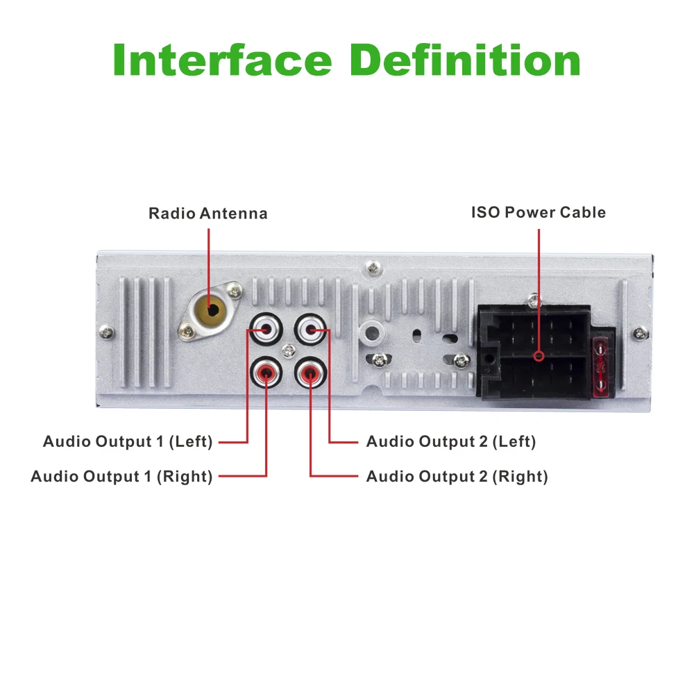 Автомагнитола 12 В стерео система с Bluetooth FM MP3 USB SD AUX аудио Типоразмер 1