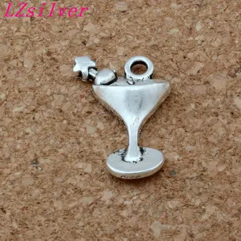 

100pcs Zinc alloy metal Martini Cocktail Party Alcohol Drink Charm Pendants 14x20.5MM DIY Jewelry A-148