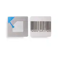 HOUZE, 40,000 PCS/ Lot, Security barcode label 4x4cm, stickers RF 8.2MHZ, EAS soft label, anti theft label used in supermarkets