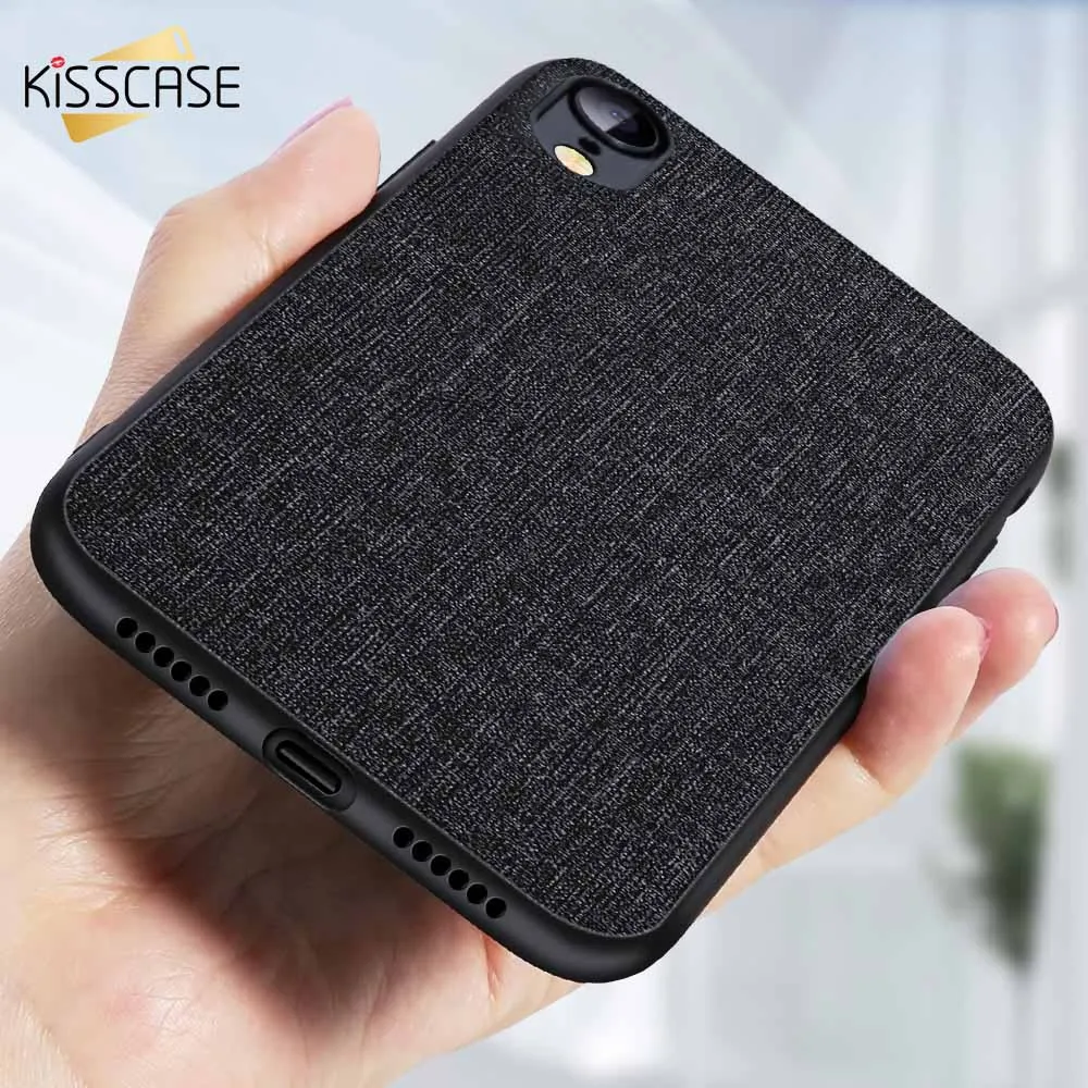 

KISSCASE Cloth Texture Case For Samsung Galaxy A8 Plus A6 Plus A8 A6 2018 Frabic Case For Samsung S10 Plus S10e S10 Note 9 8