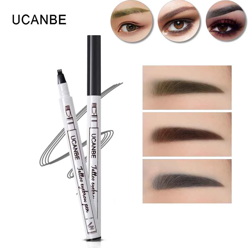 3 Colors Ucanbe Brand Makeup Fine Sketch Liquid Eyebrow Pencil Waterproof Durable Tattoo Smudge Proof Eye Brow Pen Cosmetics Eyebrow Enhancers Aliexpress