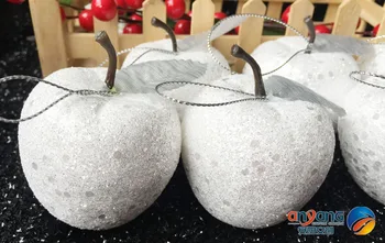 

Christmas Ornament Wedding Wedding Arrangement Snow and Snow Margin effect 6CM Foam Apple Diamond Powder 6