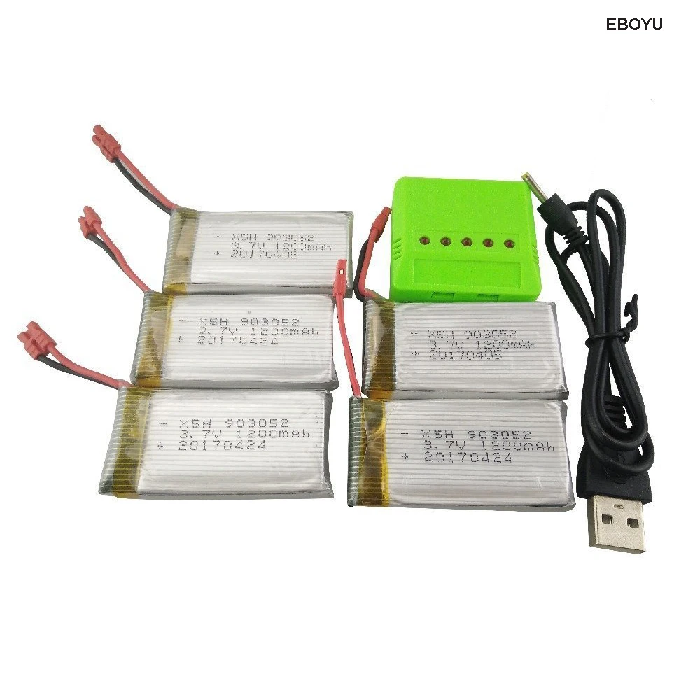 3.7v 500mah Lipo Drone Batería Para Syma X5hw X5hc A 5pcs 3.7v 500mah Lipo Drone Batería Para Syma X5hw X5hc A 5pcs